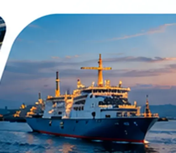 Maritime vessel at dusk